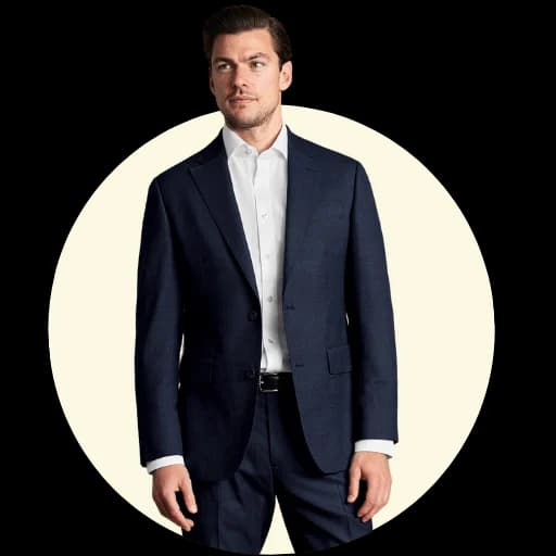 Navy suit for formal occasions