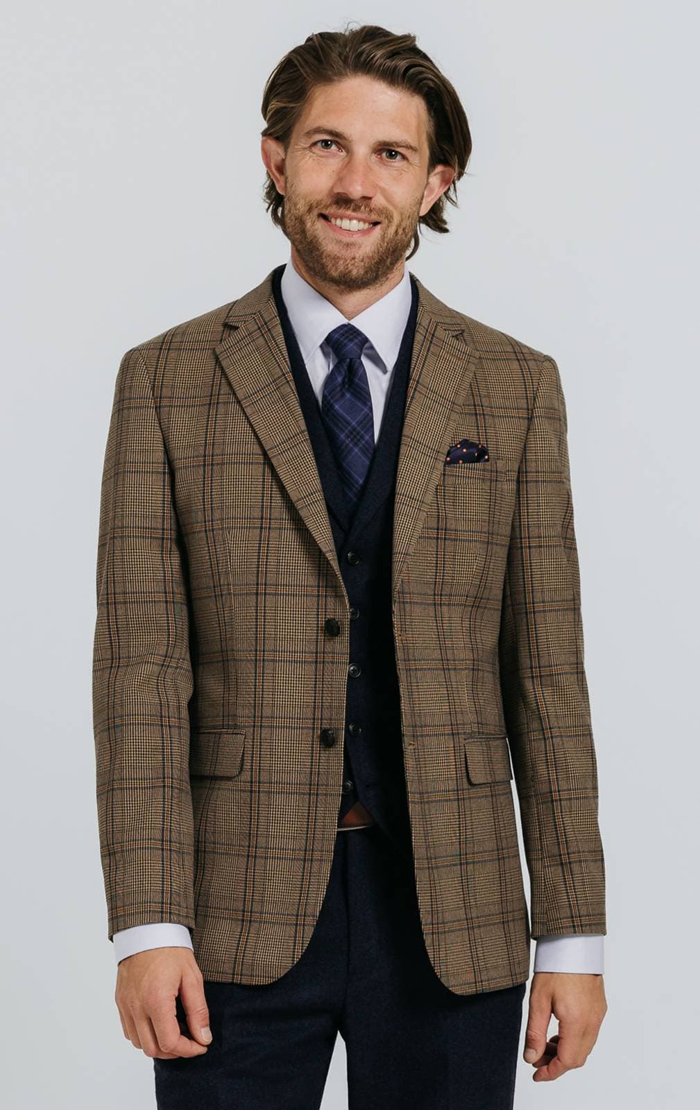 Brown Bold Check Jacket primary image