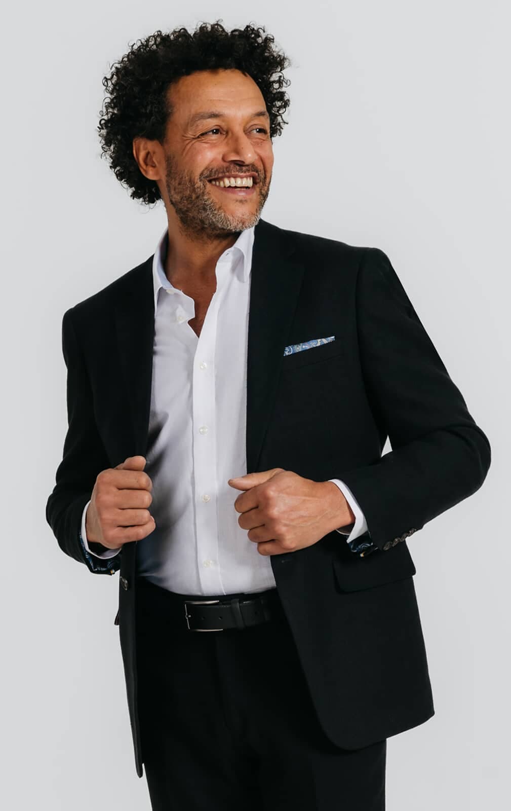 Black Linen Twill Suit Jacket primary image