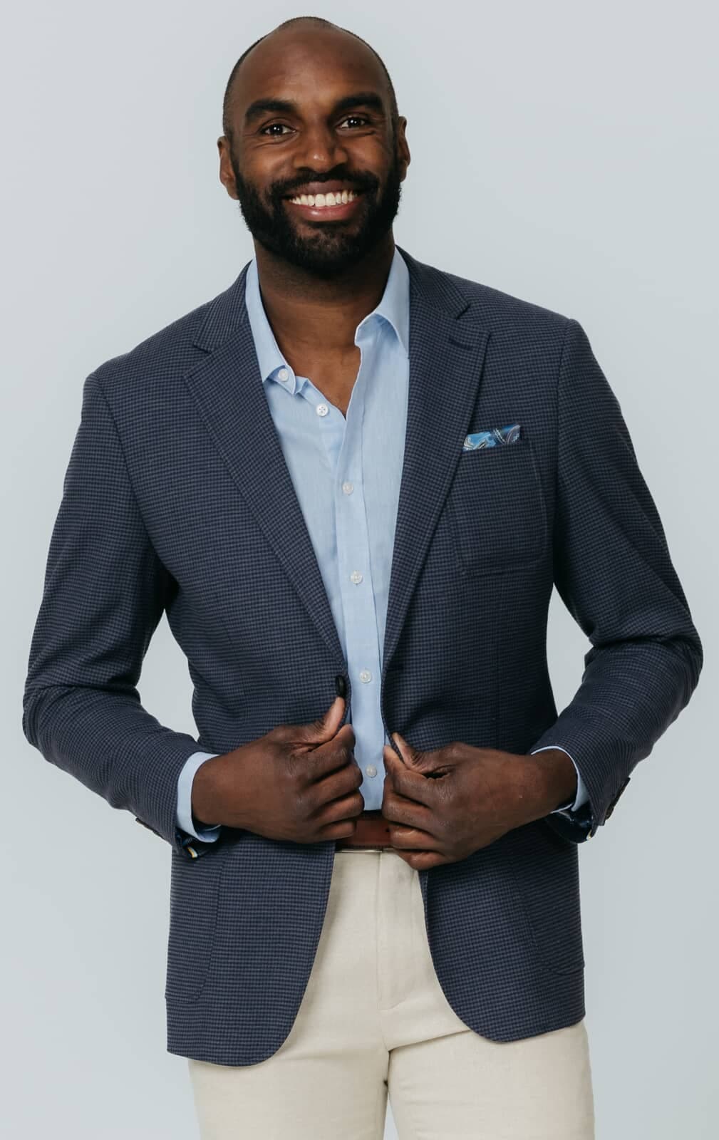 Navy Puppytooth Check Jacket primary image