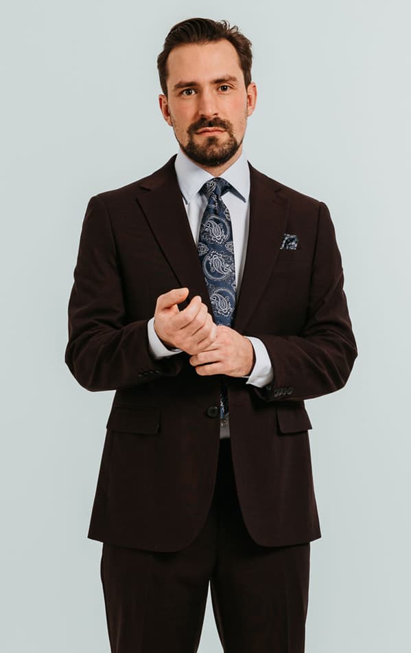 Dobell Burgundy Suit Jacket primary image