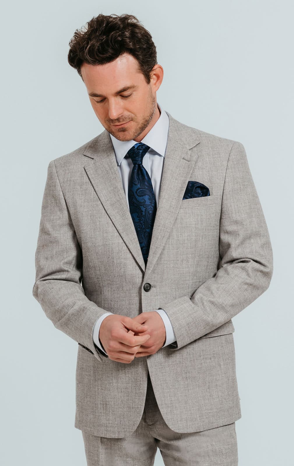 Dobell Grey Flannel Suit Jacket primary image