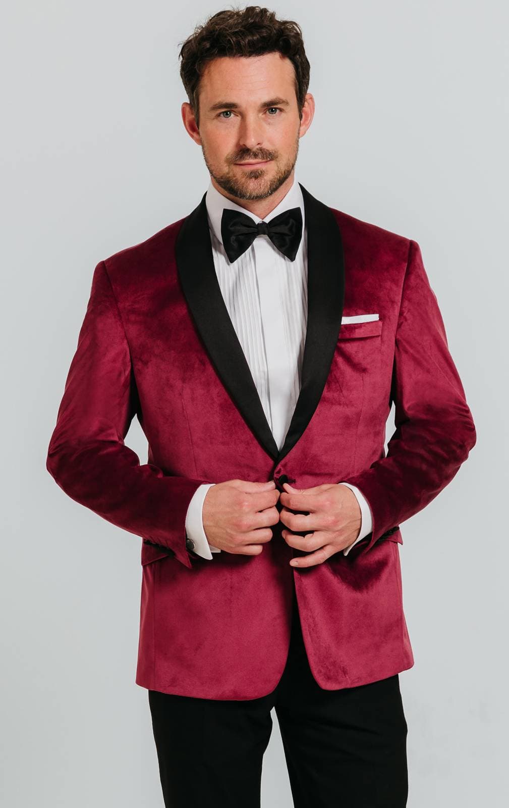 Dobell Burgundy Velvet Jacket primary image