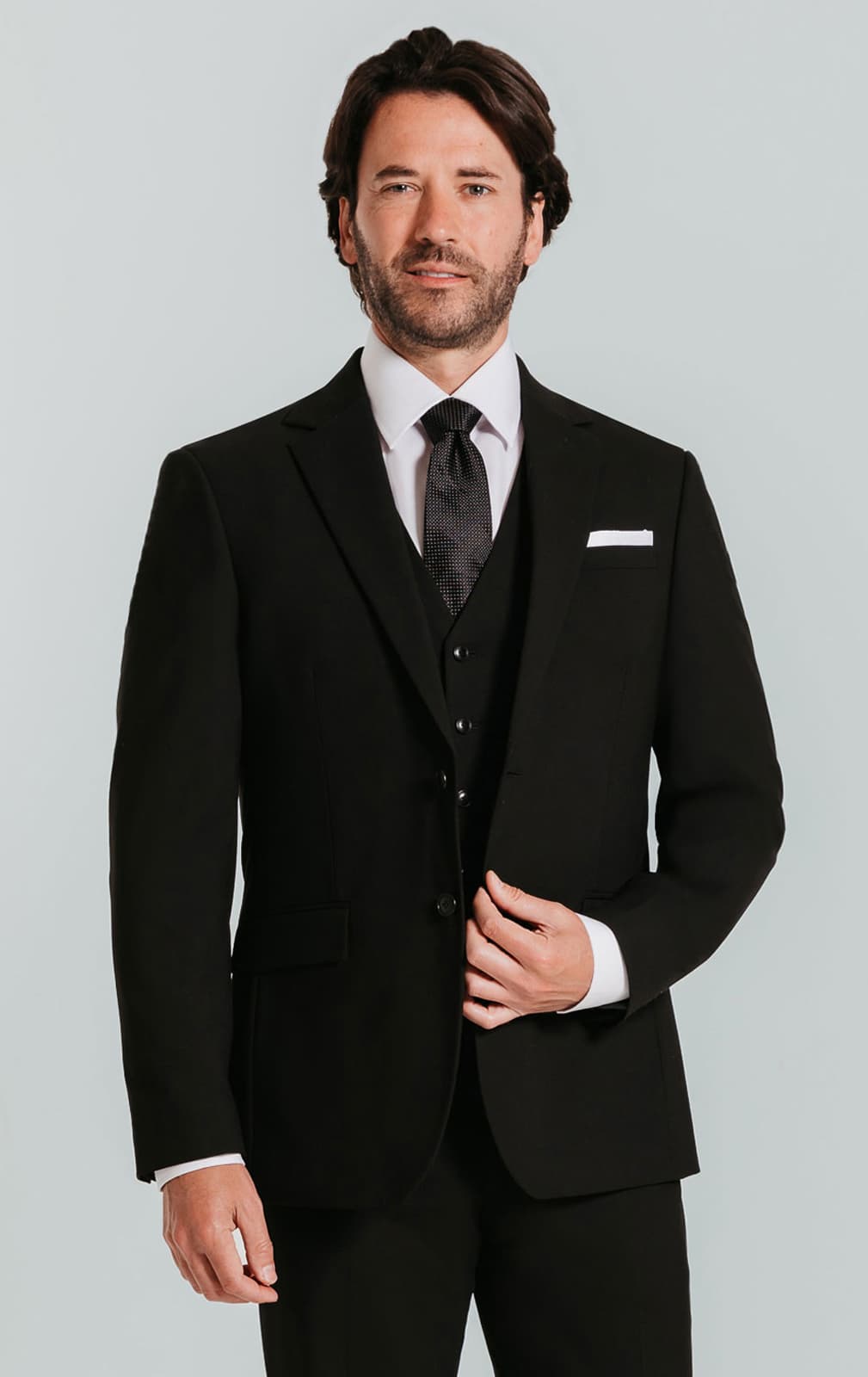Dobell Black 3 Piece Suit primary image