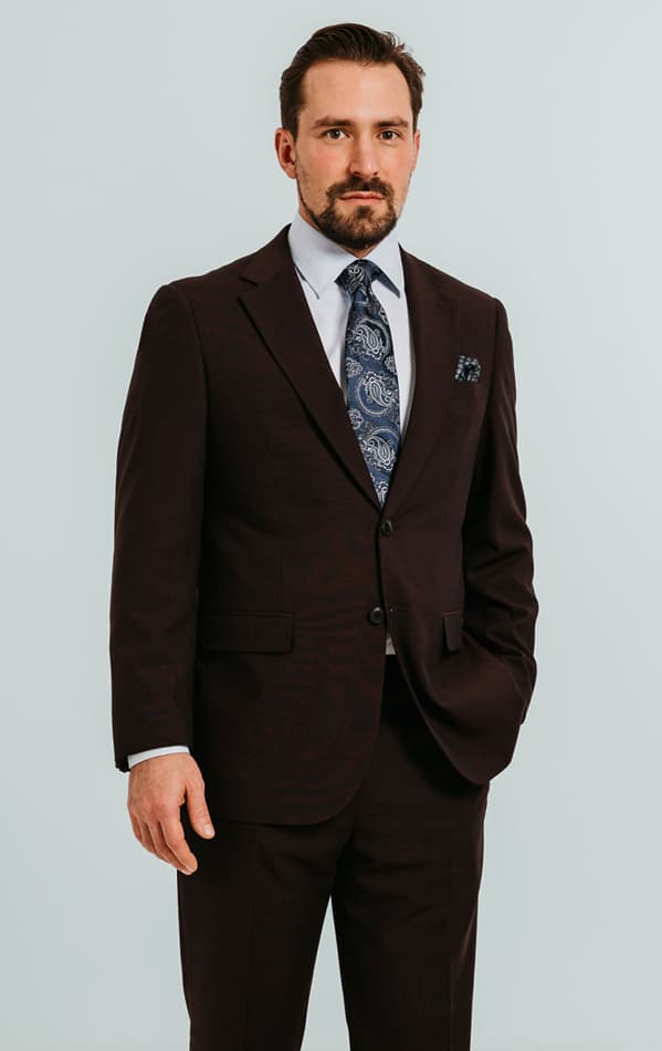 Dobell Burgundy Suit primary image