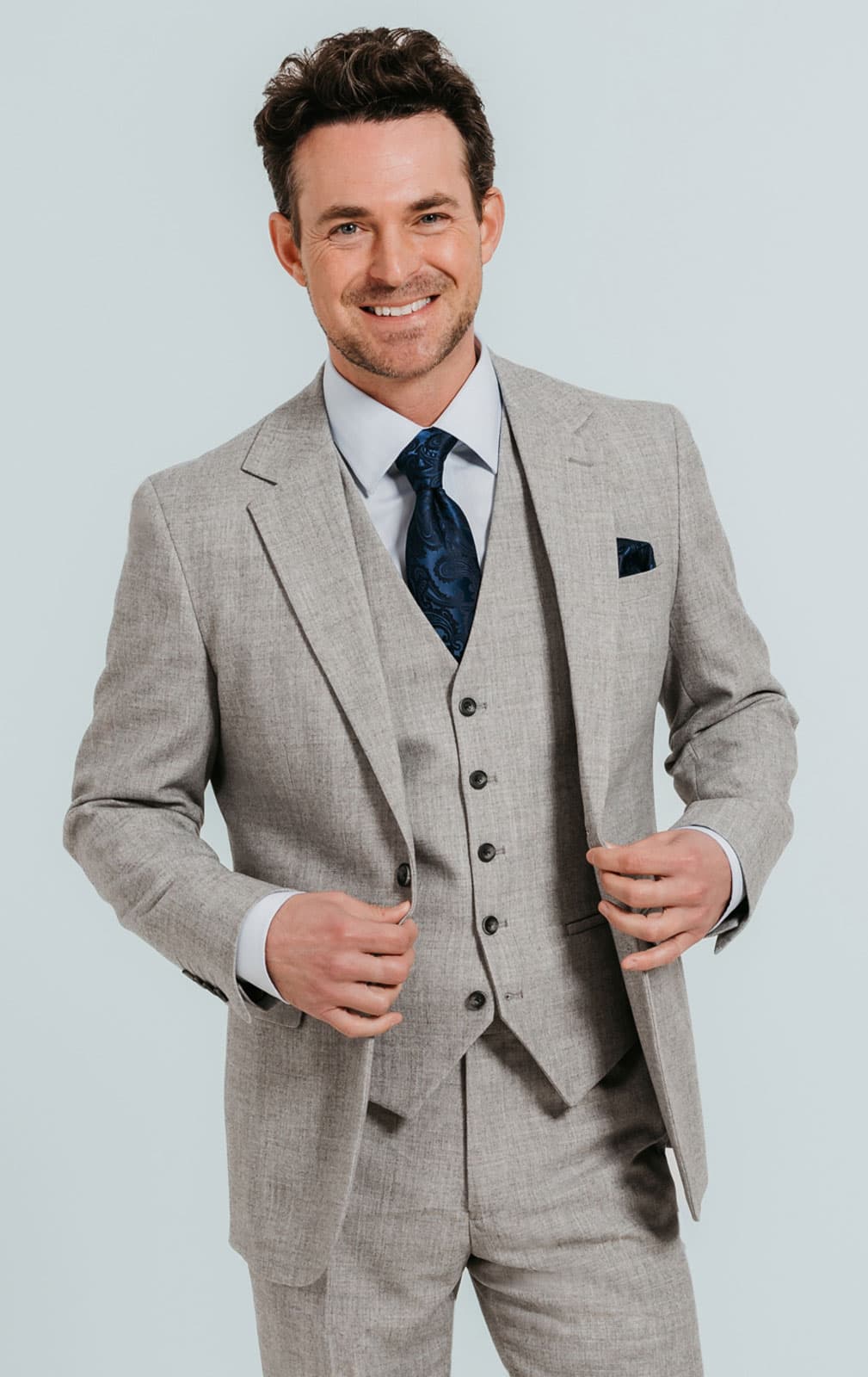 Dobell Grey Flannel 3 Piece Suit primary image