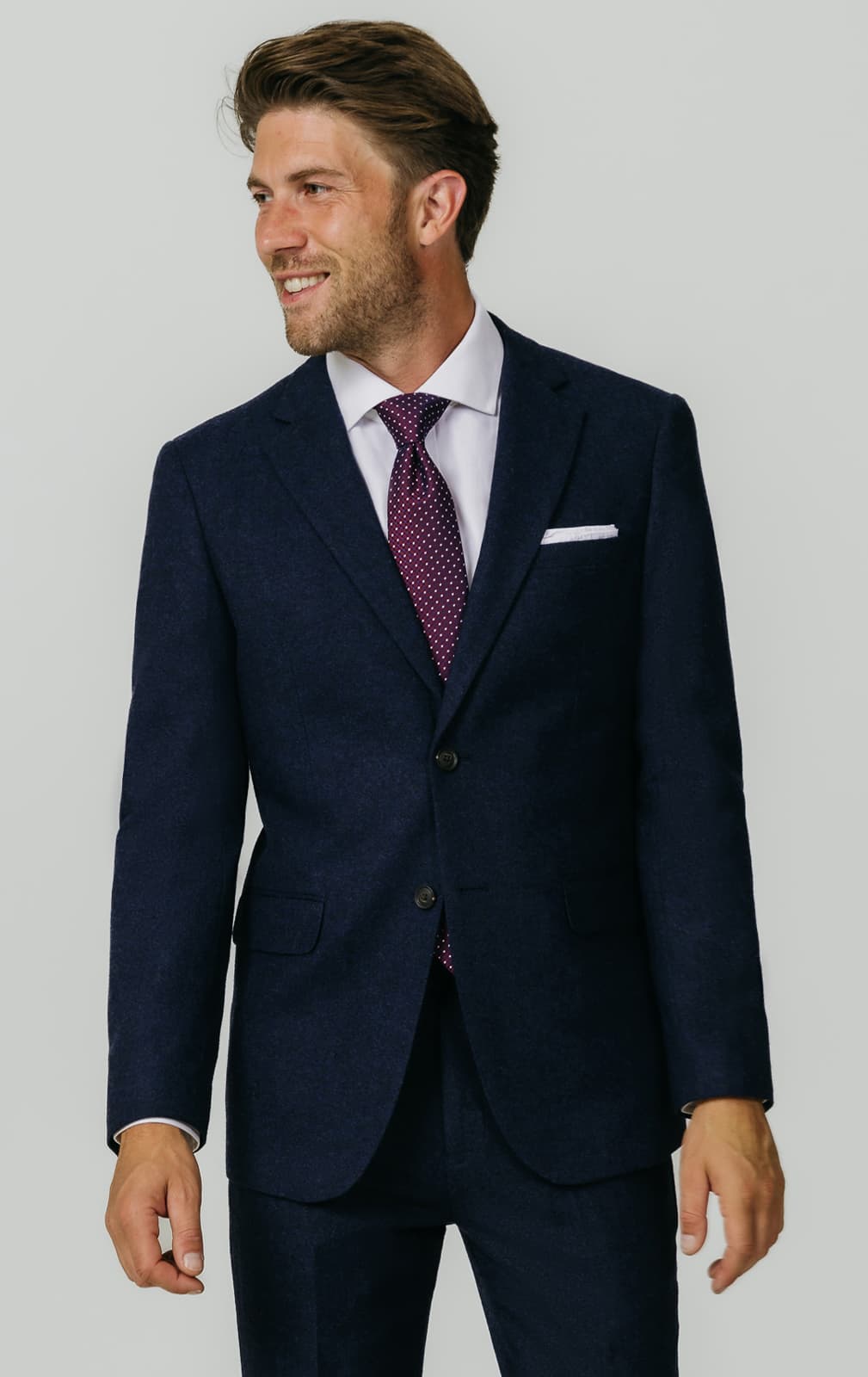 Dobell Navy Donegal Tweed Suit primary image
