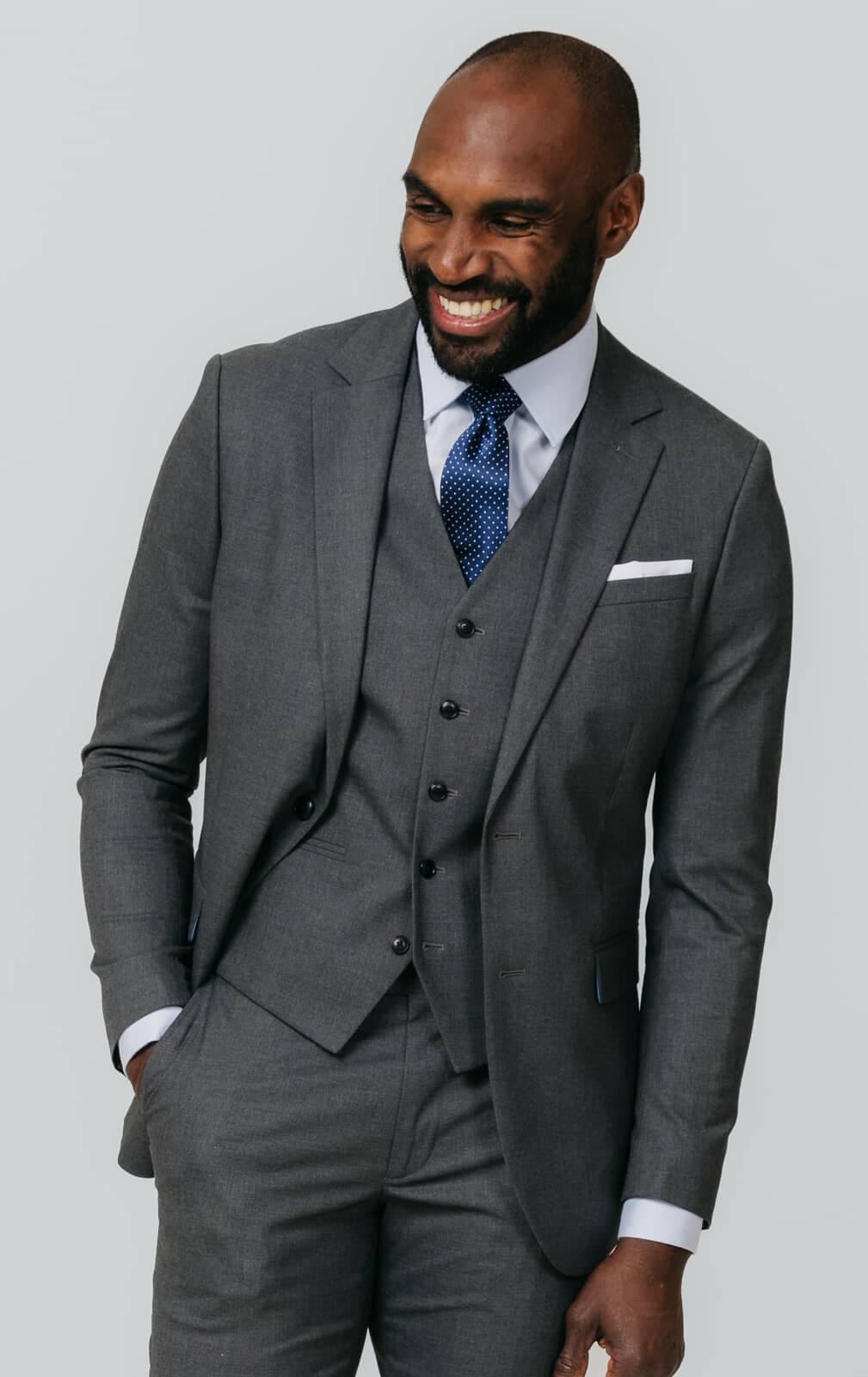 Dobell Grey Slim Fit 3 Piece Suit primary image