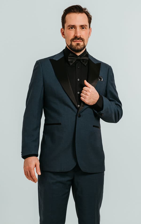 Dobell Teal Tuxedo with Peak Lapel primary image