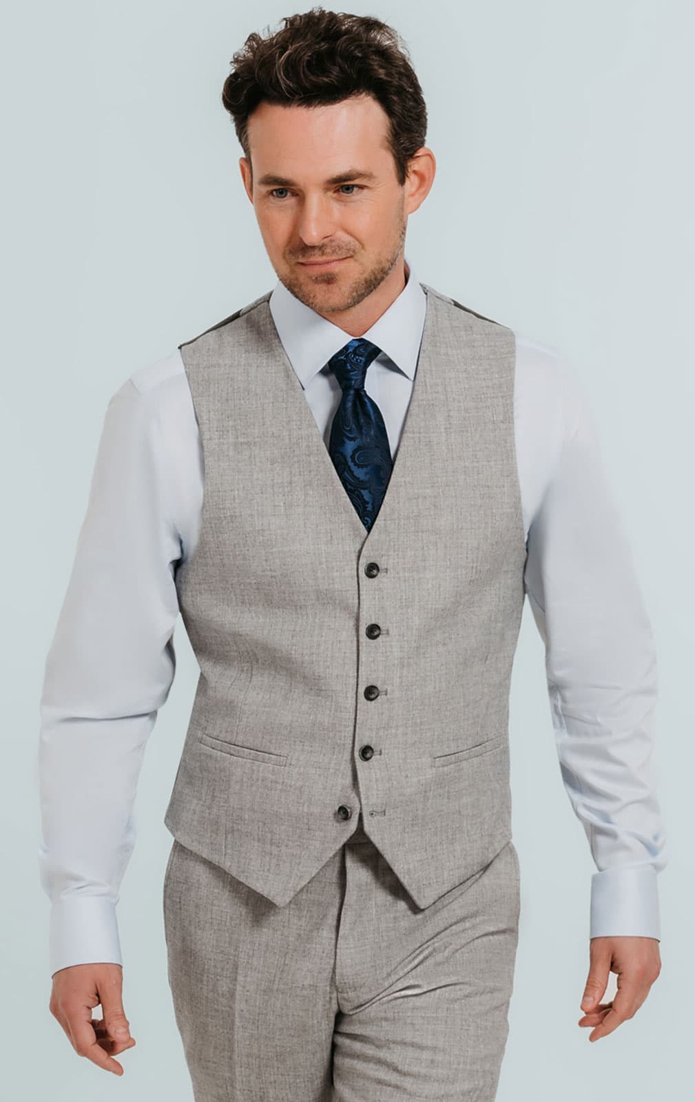 Dobell Grey Flannel Waistcoat primary image