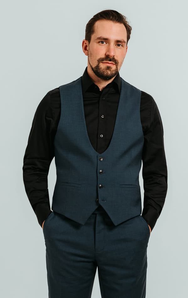 Dobell Teal Waistcoat primary image