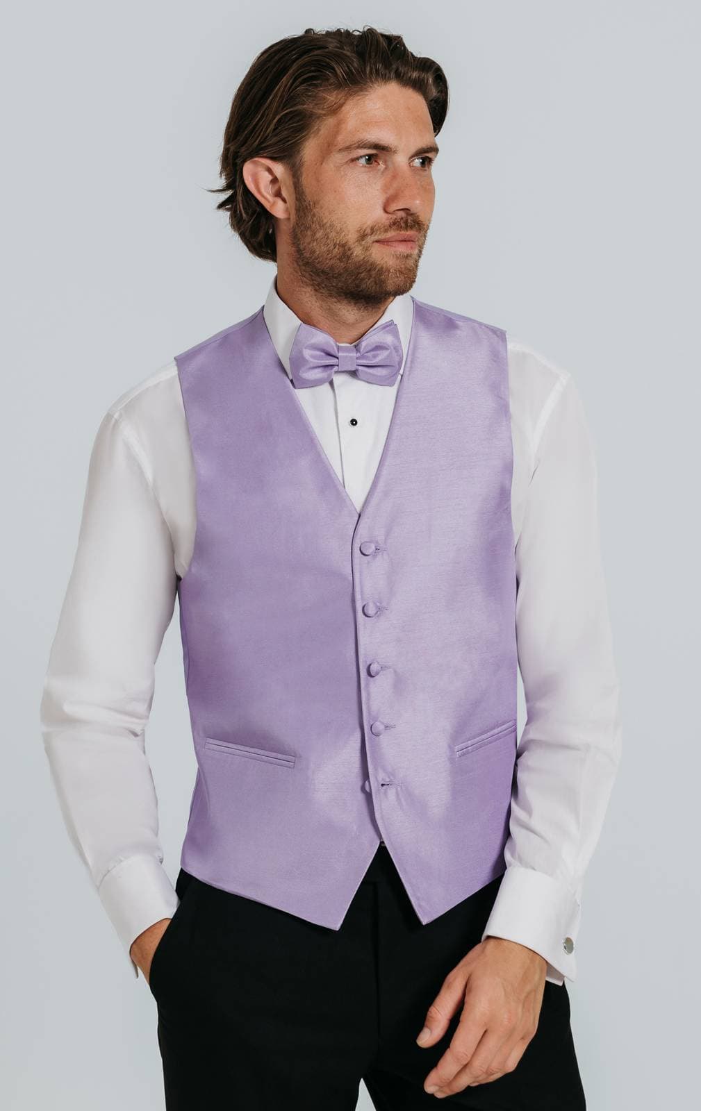 Lavender Dupion Waistcoat primary image
