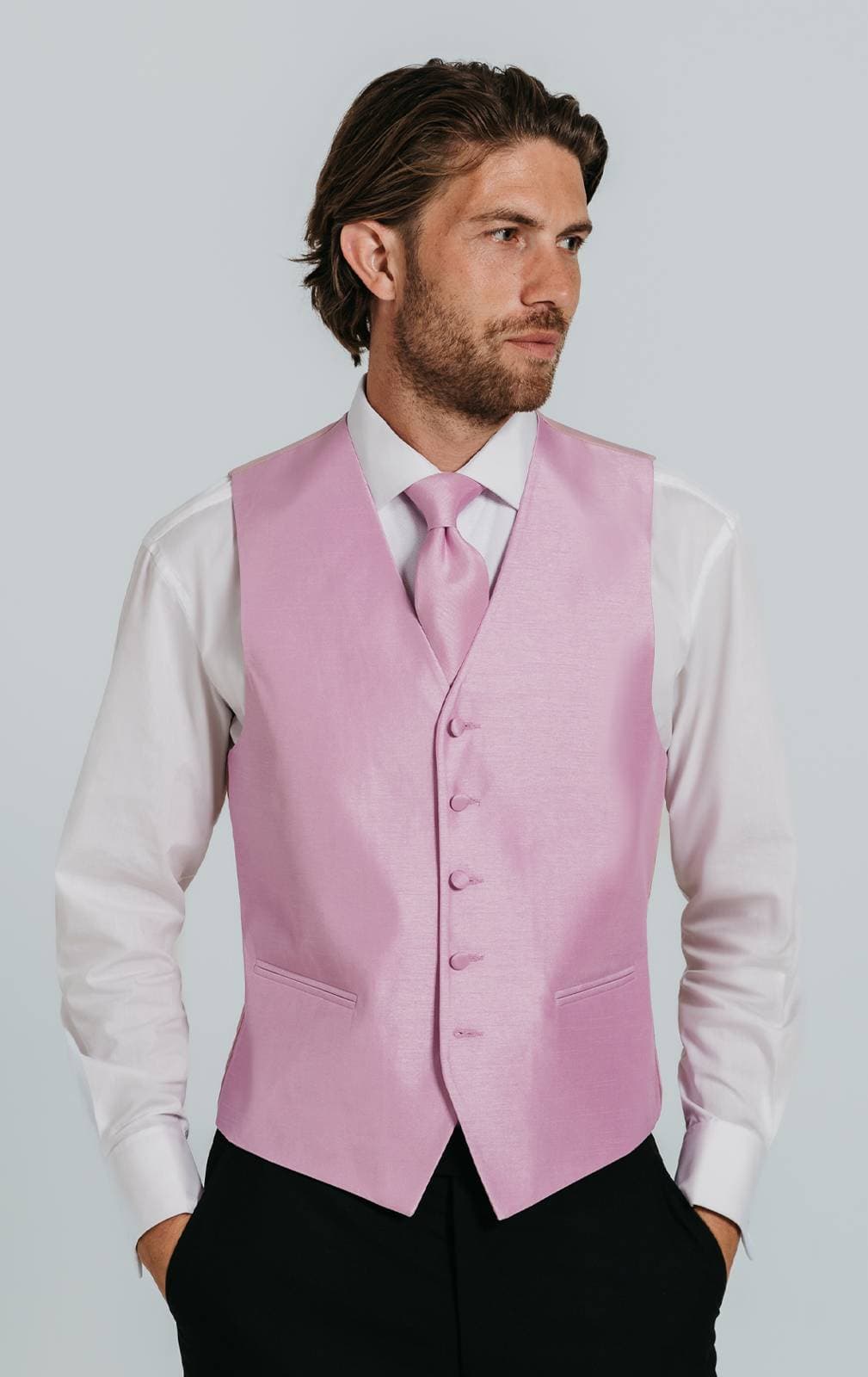 Pink Dupion Waistcoat primary image