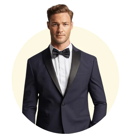 Black tie tuxedo styling