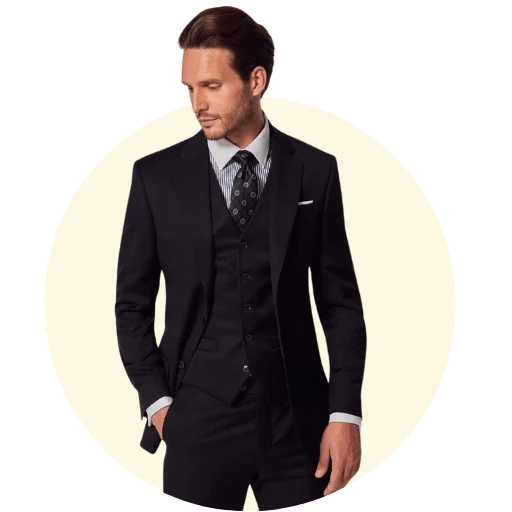 Three-piece suit elegance