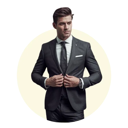 Navy suit for formal occasions