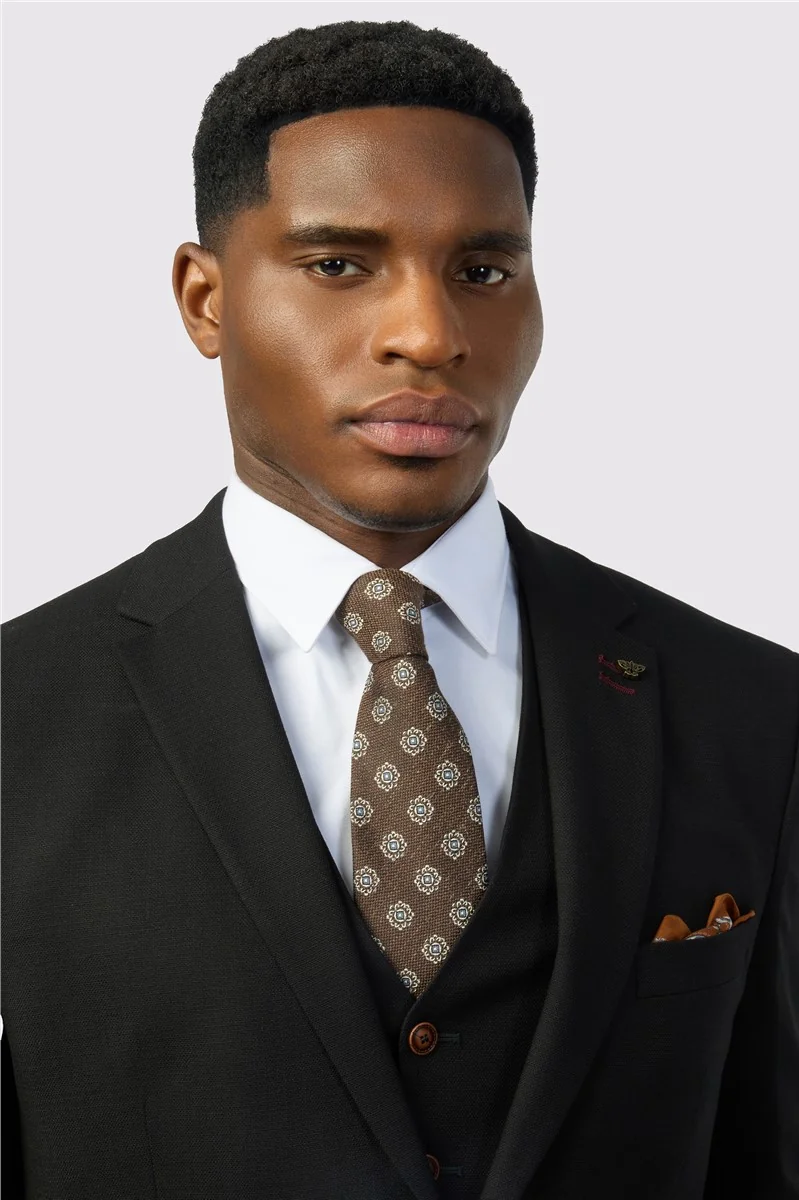 Antique Rogue Slim Fit Blake Black Texture Stretch Jacket thumbnail 5