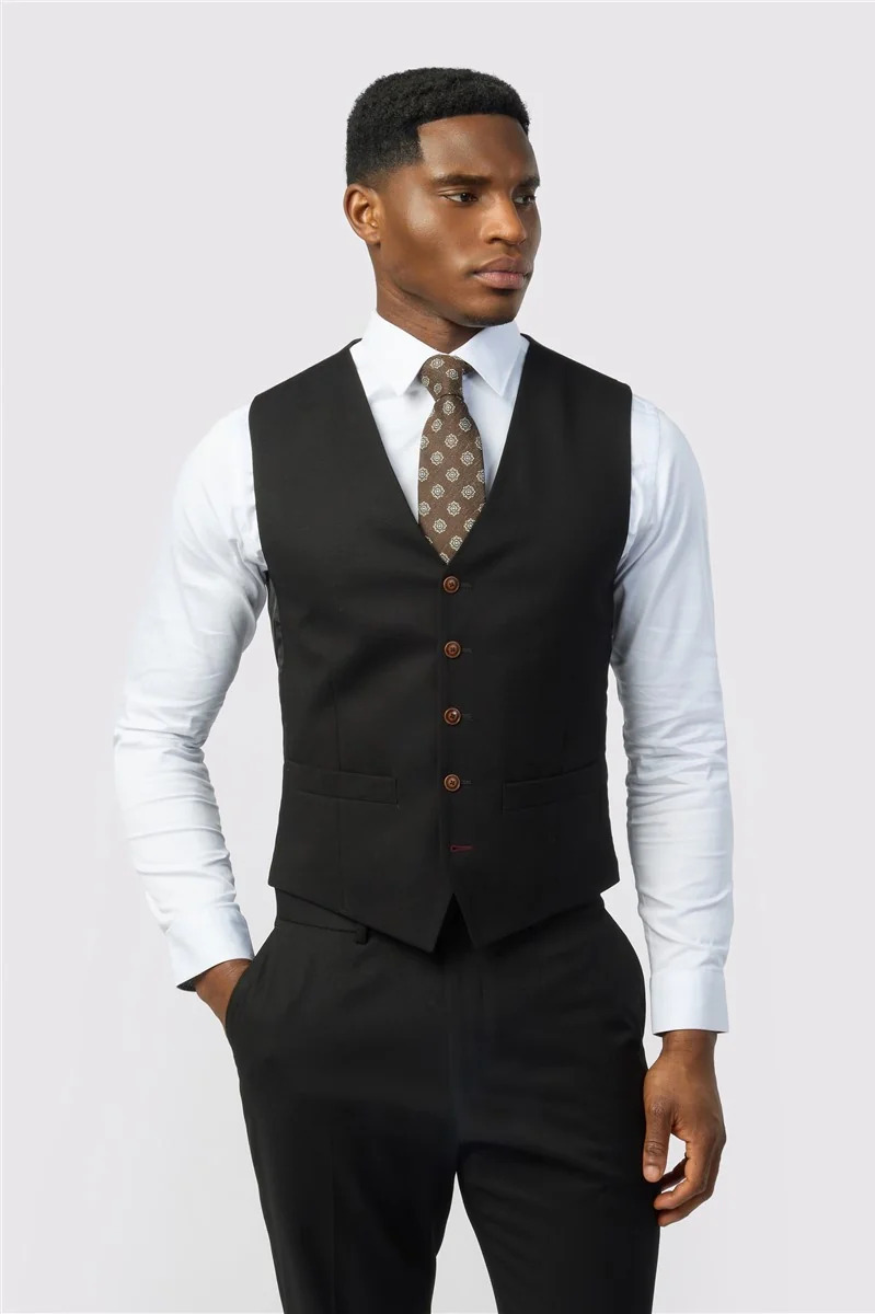 Antique Rogue Slim Fit Blake Black Texture Stretch Jacket thumbnail 9