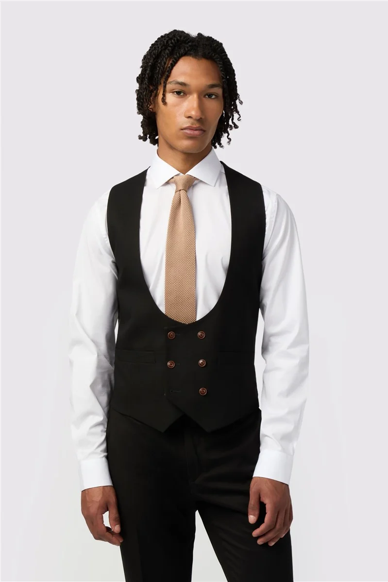 Antique Rogue Slim Fit Blake Black Texture Stretch Jacket thumbnail 10