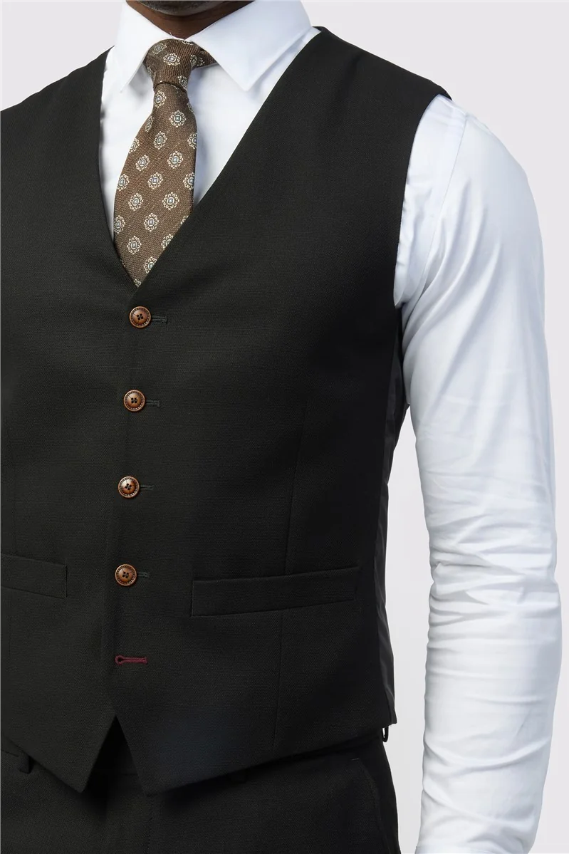 Antique Rogue Slim Fit Blake Black Texture Stretch Jacket thumbnail 11