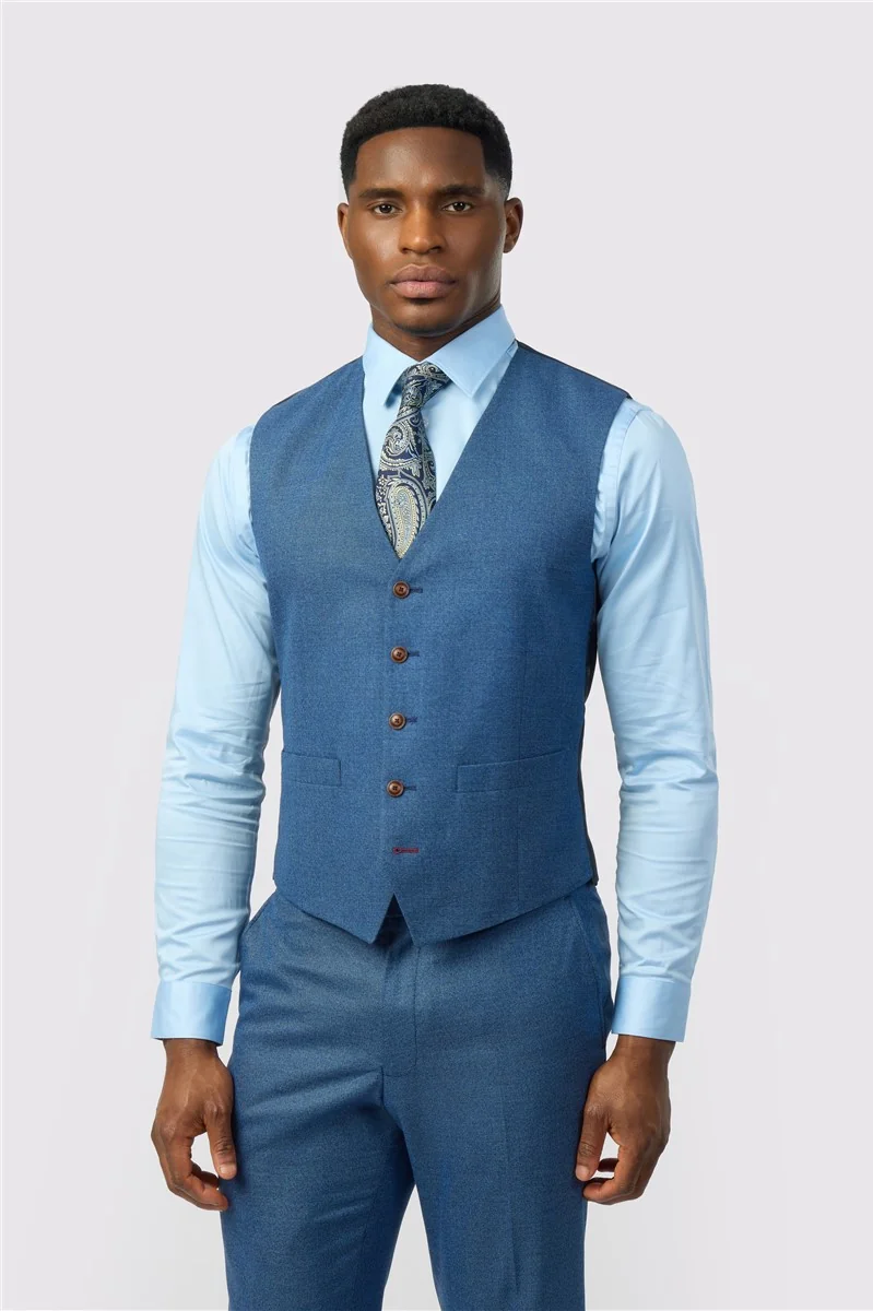 Antique Rogue Slim Fit Blake Blue Texture Stretch Jacket thumbnail 7