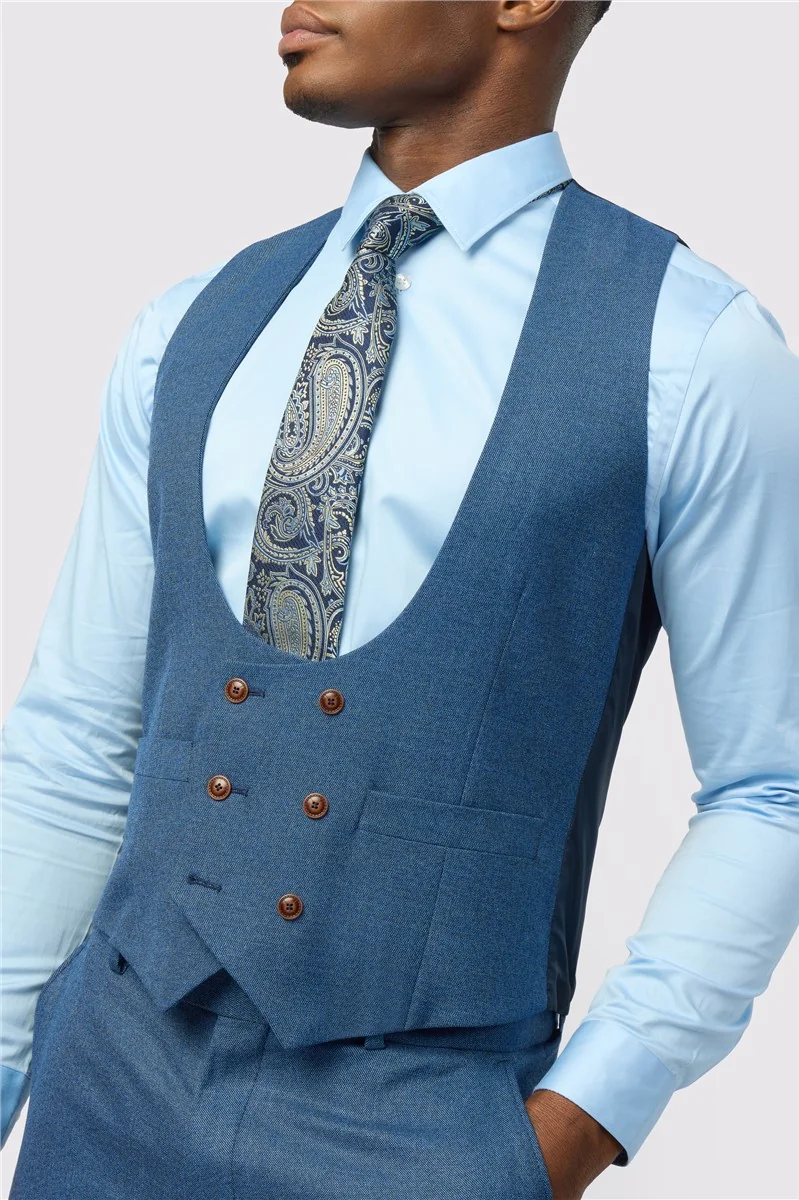 Antique Rogue Slim Fit Blake Blue Texture Stretch Jacket thumbnail 10