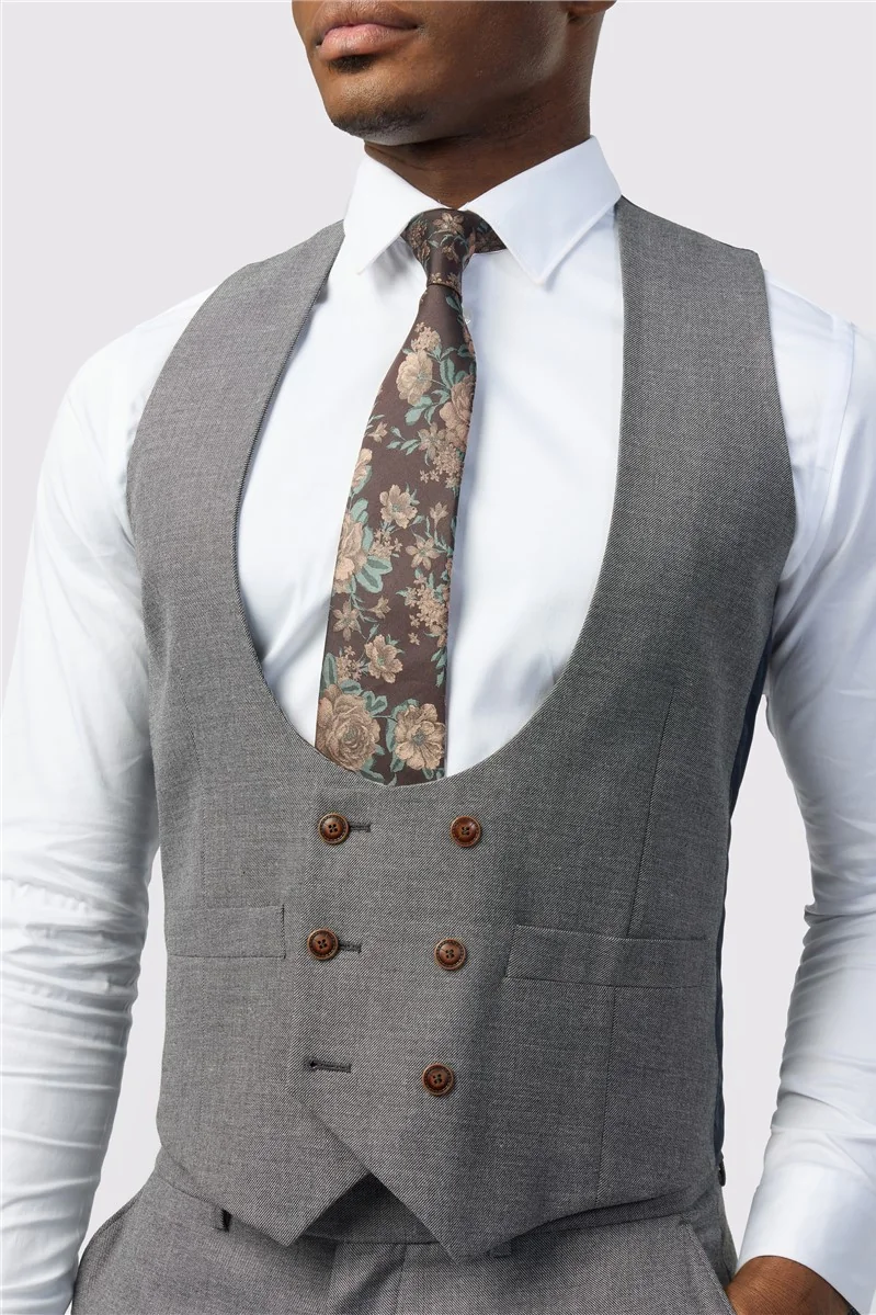 Antique Rogue Slim Fit Blake Grey Texture Stretch Jacket thumbnail 12