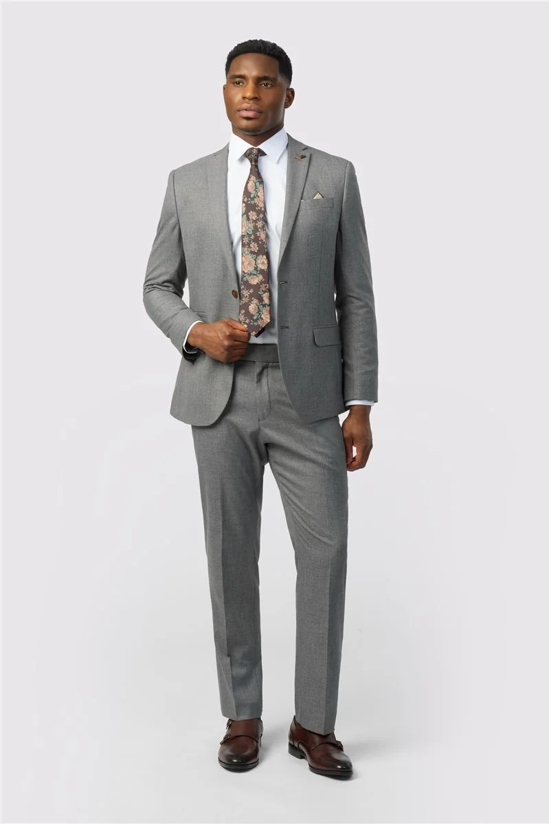 Antique Rogue Slim Fit Blake Grey Texture Stretch Jacket thumbnail 4