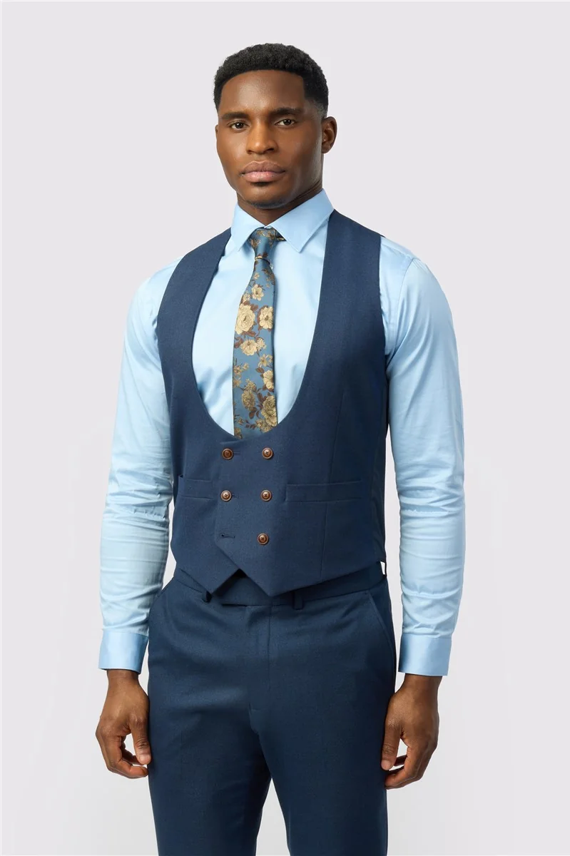 Antique Rogue Slim Fit Blake Navy Texture Stretch Jacket thumbnail 9