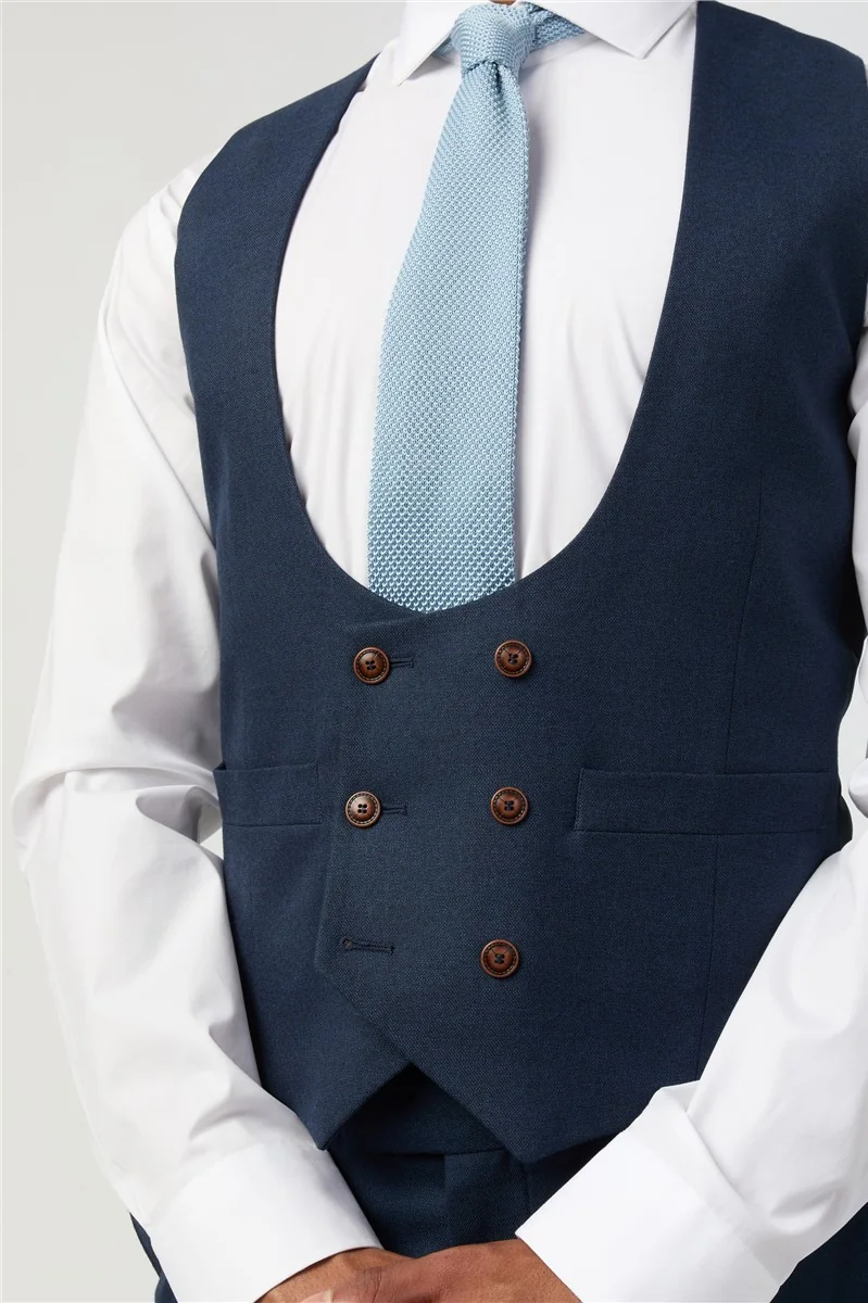 Antique Rogue Slim Fit Blake Navy Texture Stretch Jacket thumbnail 11