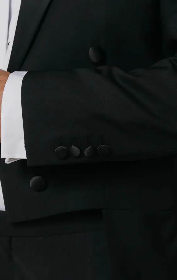 100% Wool White Tie 2 Piece Suit thumbnail 5