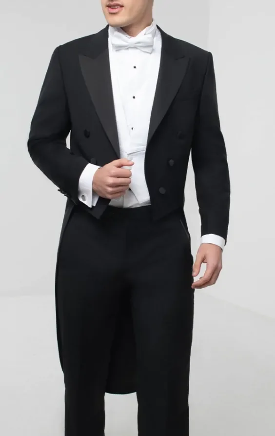 2 Piece White Tie, Dress Shirt, Waistcoat & Bow Tie thumbnail 3