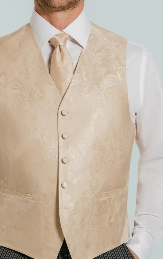 Aspen Gold Paisley Waistcoat thumbnail 4