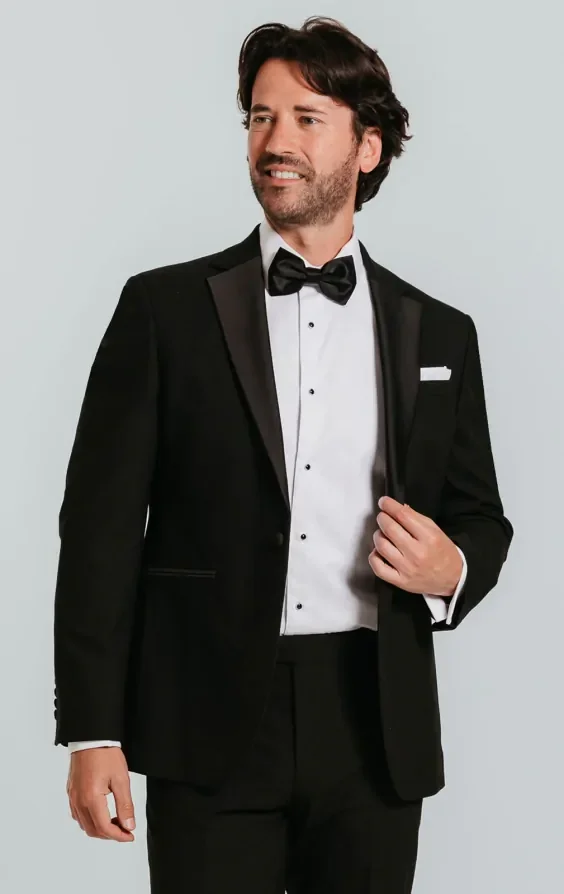 Black Dinner Jacket with Notch Lapel thumbnail 2