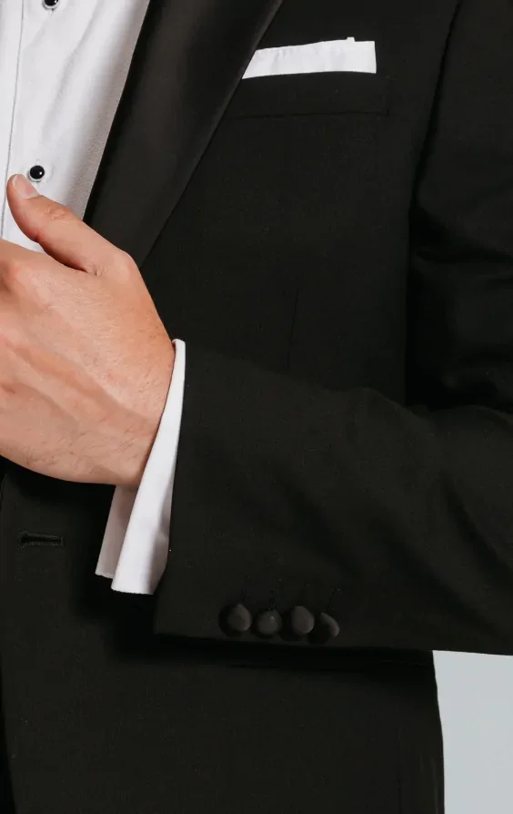 Black Dinner Jacket with Notch Lapel thumbnail 4