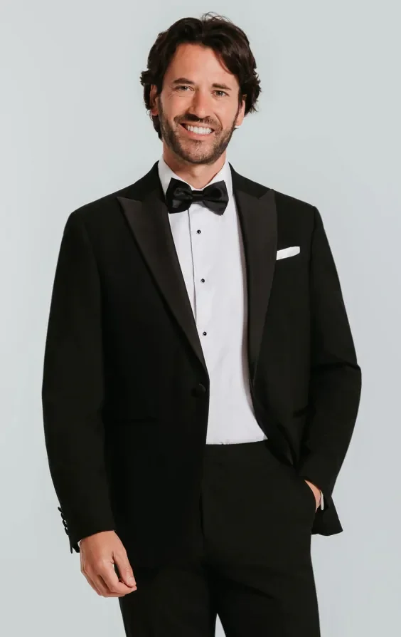 Black Dinner Jacket with Peak Lapel thumbnail 2