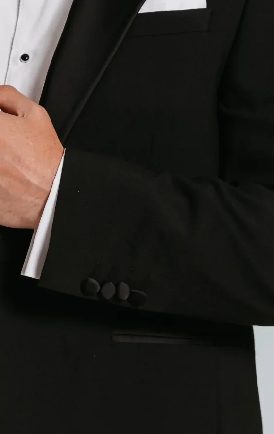 Black Dinner Jacket with Peak Lapel thumbnail 4