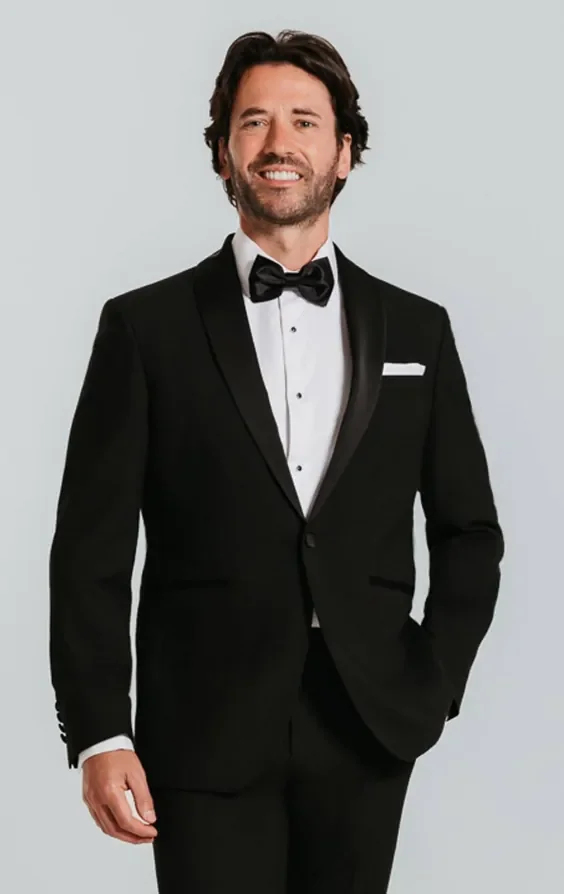 Black Dinner Jacket with Shawl Lapel thumbnail 2