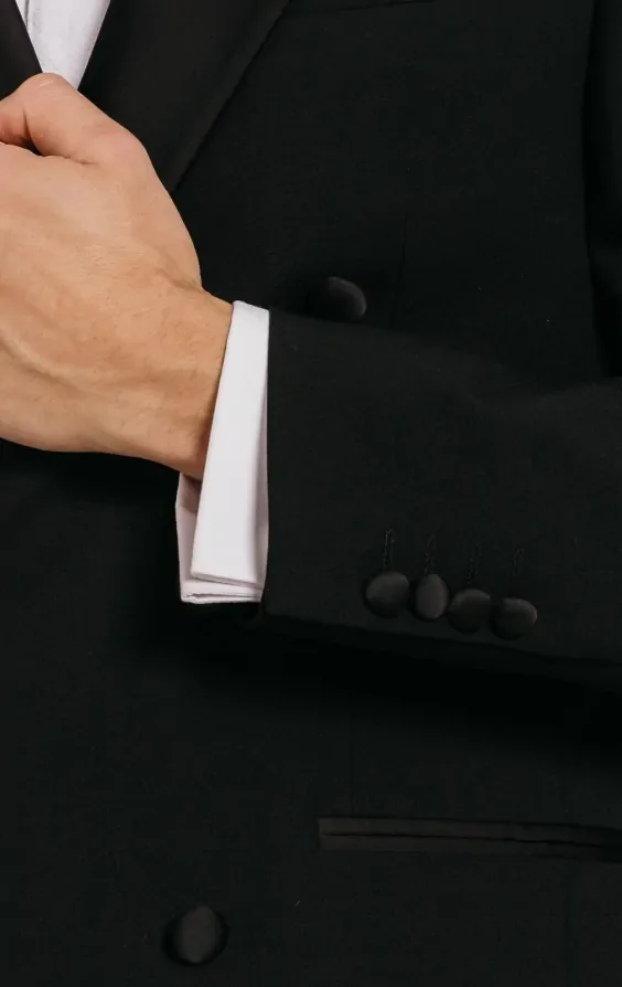 Black Double Breasted Dinner Jacket thumbnail 4