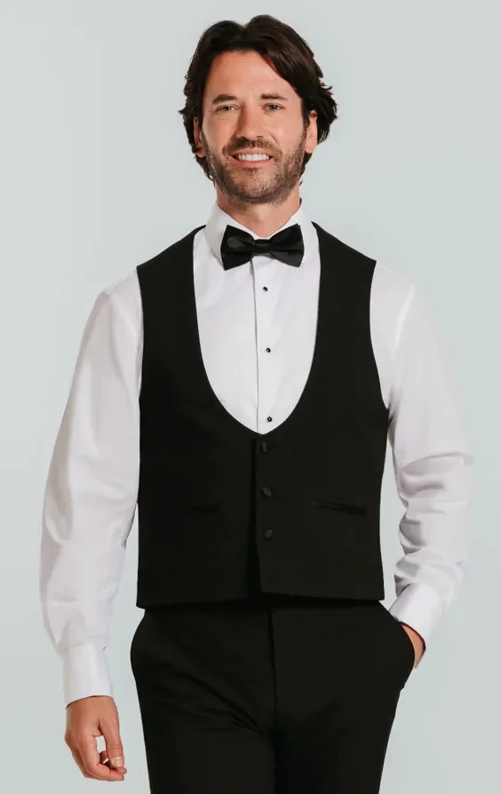 Black Horseshoe Tuxedo Waistcoat thumbnail 2