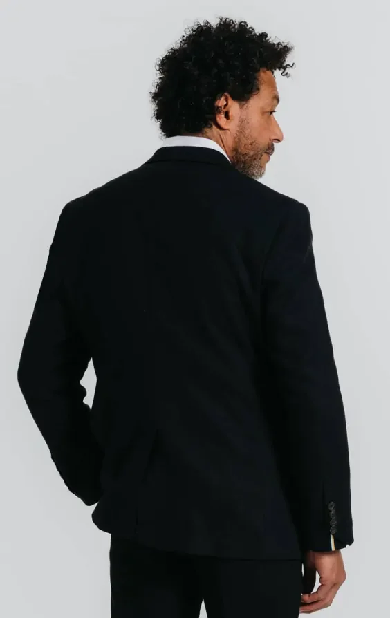 Black Linen Twill Suit Jacket thumbnail 7