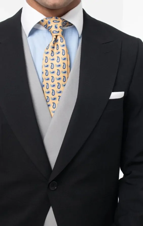 Black Morning Suit with Striped Trousers thumbnail 7