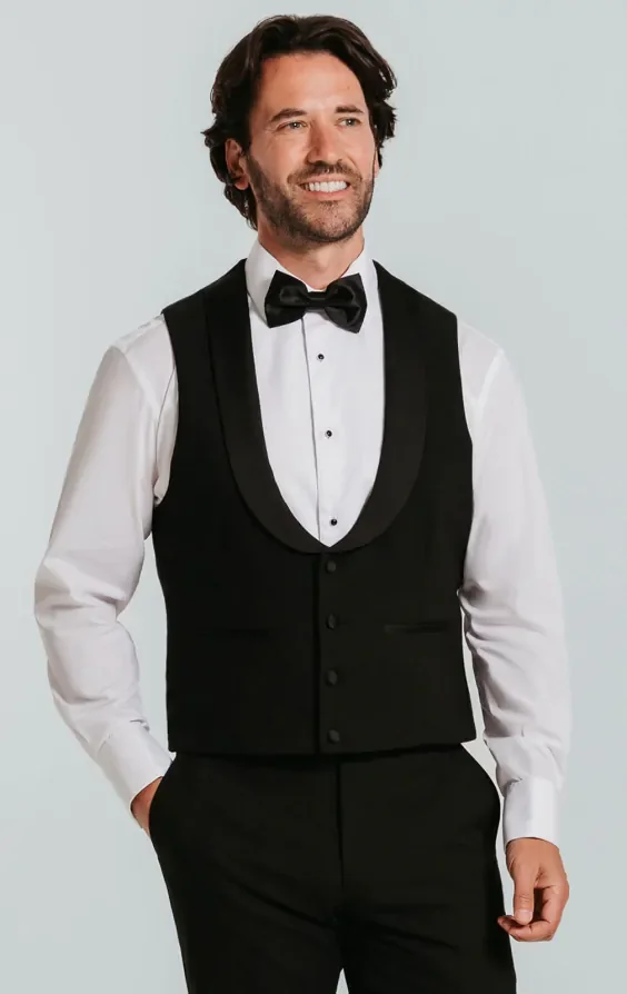 Black Shawl Lapel Tuxedo Waistcoat thumbnail 2