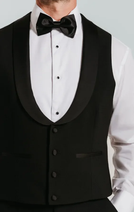 Black Shawl Lapel Tuxedo Waistcoat thumbnail 3
