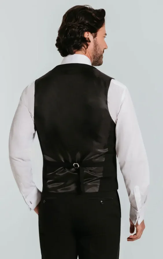 Black Shawl Lapel Tuxedo Waistcoat thumbnail 4