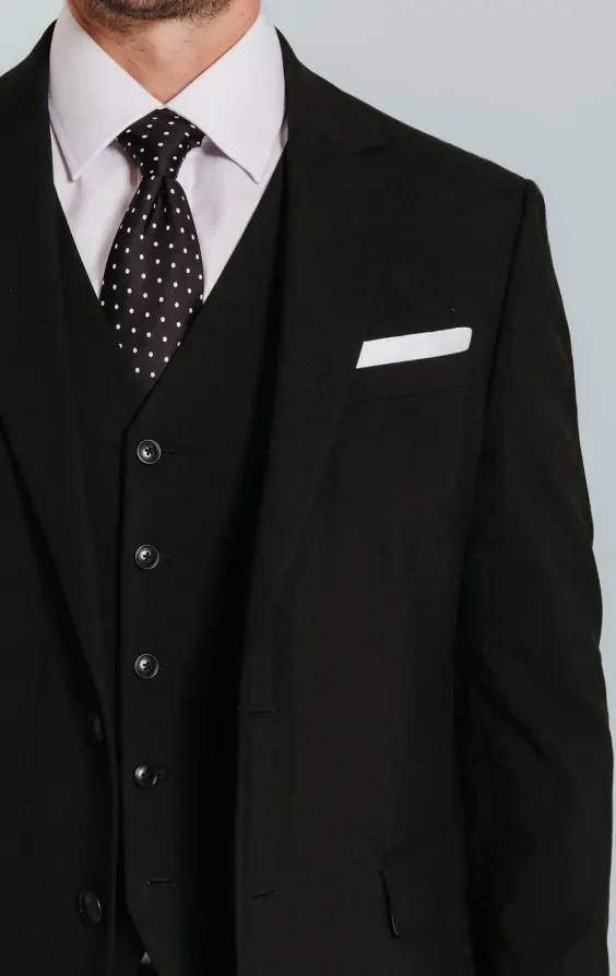 Black Slim Fit 3 Piece Suit thumbnail 6