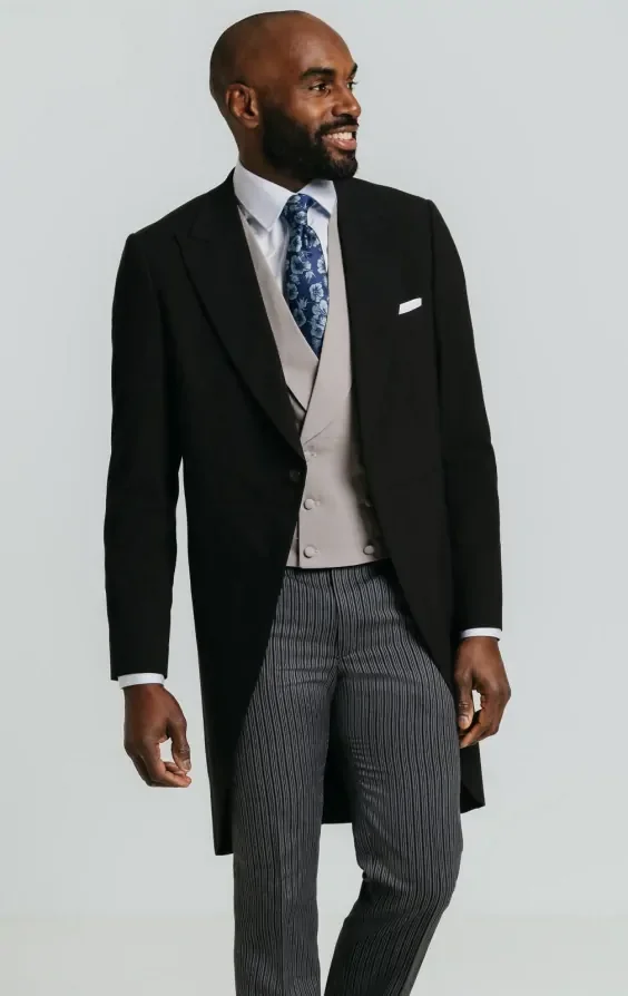 Black Slim Fit Morning Suit Tailcoat thumbnail 2