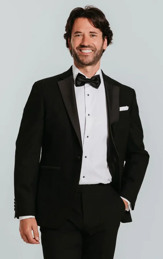 Black Tuxedo with Notch Lapel thumbnail 2