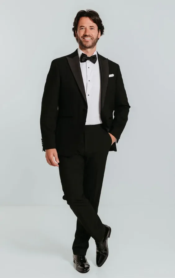 Black Tuxedo with Peak Lapel thumbnail 3