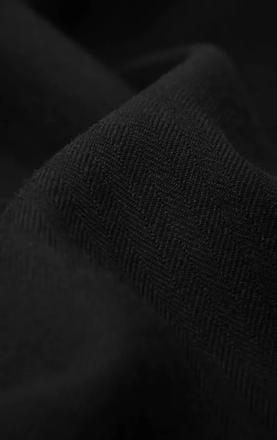 Black Wool Herringbone Morning Suit with Striped Trousers thumbnail 10